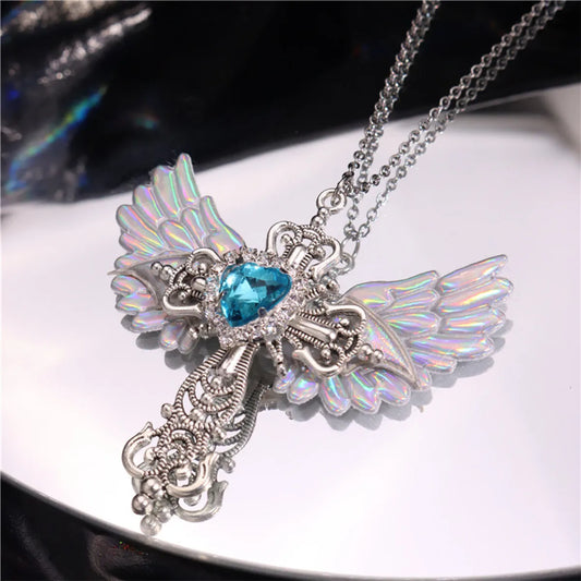 Y2K Gothic Sweet Cross Wings