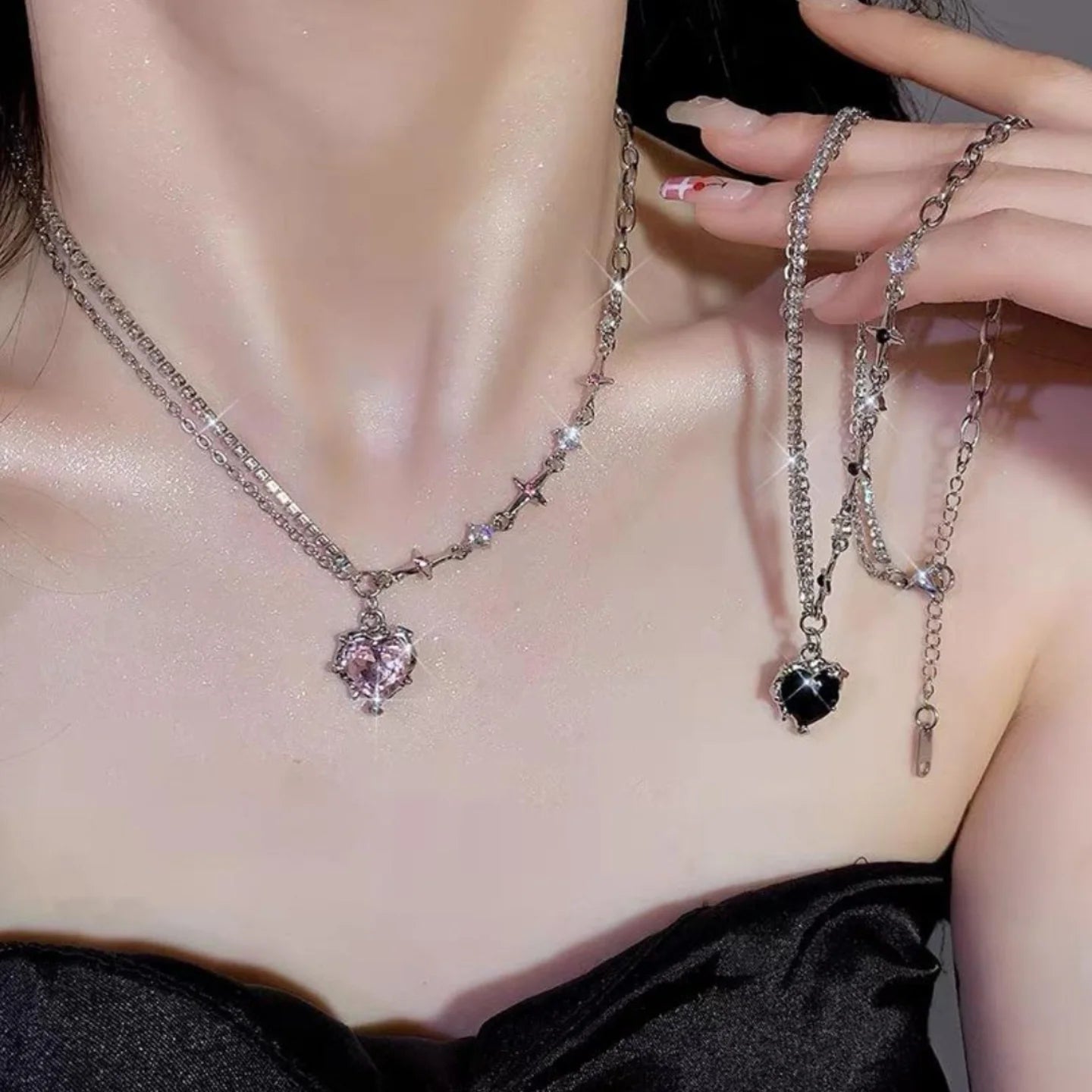 Star-kissed hearts Love Star Necklace (Code-ZX#09)