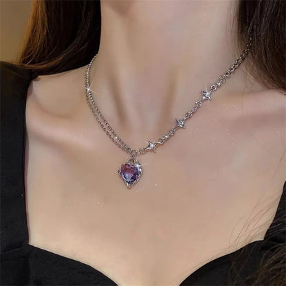 Star-kissed hearts Love Star Necklace (Code-ZX#09)